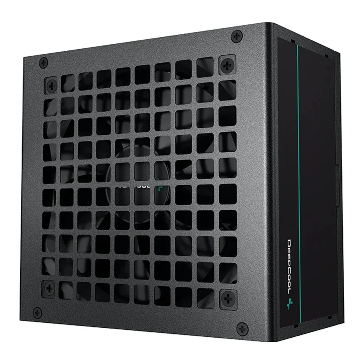 DeepCool PF600 600W PSU, 120mm Silent Hydraulic Bearing Fan, 80 PLUS White, Non Modular, UK Plug, Flat Black Cables, Efficient & Affordable