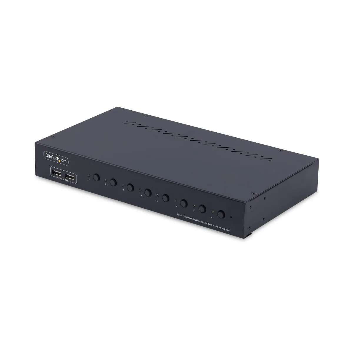 Startech 8-Port HDMI KVM Switch w/1U Rack Mount Kit, 4K 60Hz - KVM switch - 8 x KVM port(s) - 1 local user - desktop - TAA Compliant