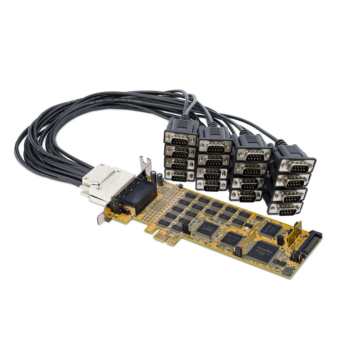Startech 16 Port PCI Express Serial Card - High-Speed PCIe Serial Card - Expansion module - PCIe 1.1 low profile - RS-232 x 2 - yellow
