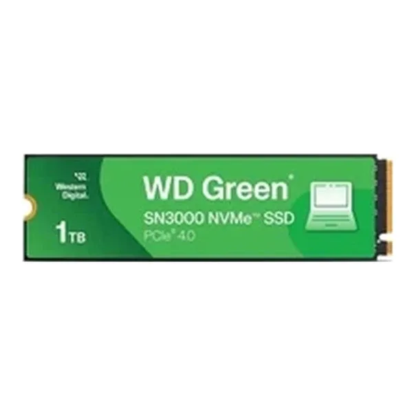 WD Green SN3000(WDS100T4G0E-00CPSO) 1TB NVMe SSD, M.2 Interface, PCIe Gen4, 2280, Read 5000MB/s, Write 4200MB/s, 3 Year Limited Warranty