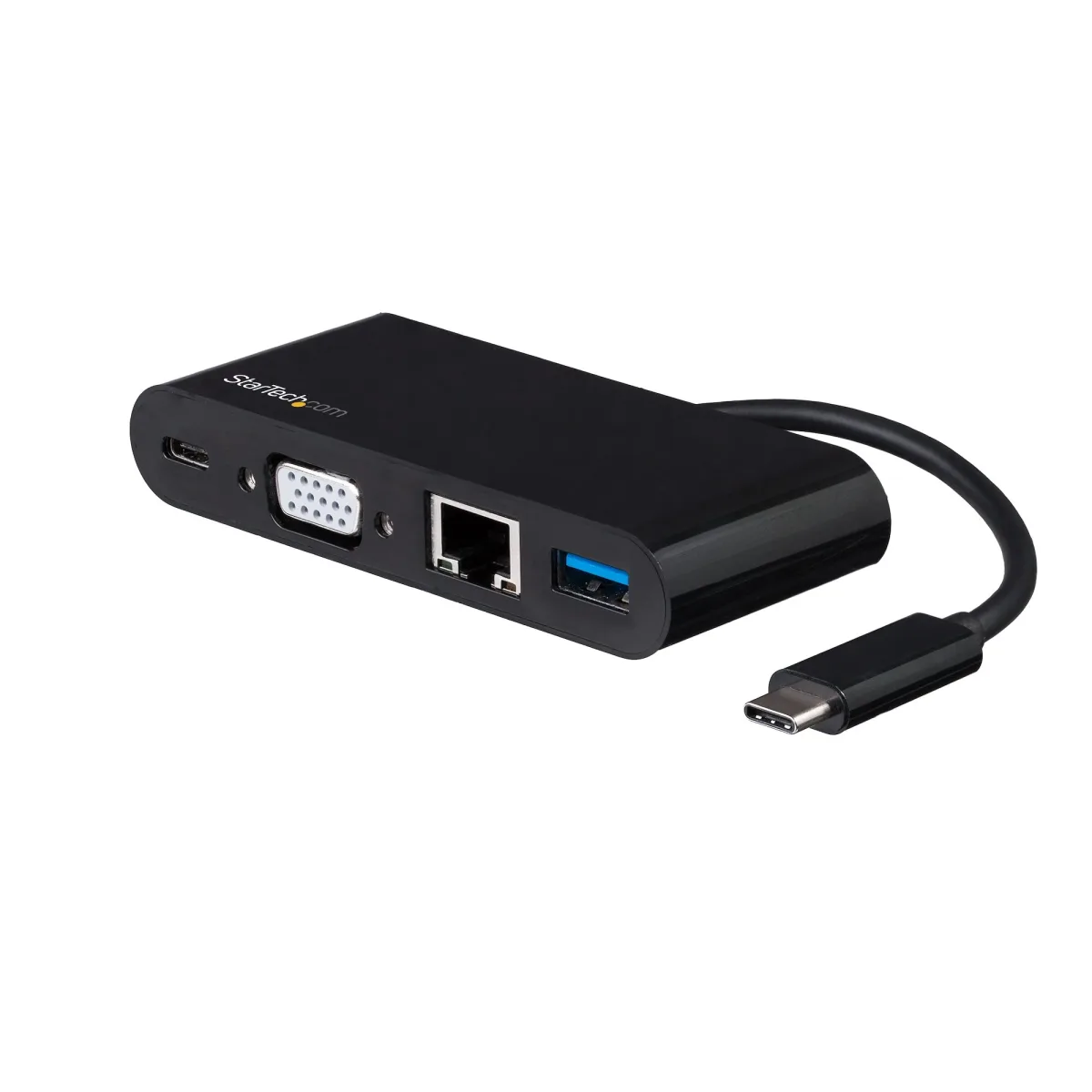 Startech USB C Multiport Adapter, Mini USB-C Dock with Single Monitor VGA 1080p Video, 60W Power Delivery Passthrough, USB 3.1 Gen 1 Type-A 5Gbps, Gigabit Ethernet, Docking Station - Portable USB C Dock (DKT30CVAGPD)
