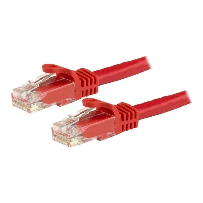 Startech 3m CAT6 Ethernet Cable, 10 Gigabit Snagless RJ45 650MHz 100W PoE Patch Cord, CAT 6 10GbE UTP Network Cable w/Strain Relief, Red, Wiring is UL Certified/TIA - Category 6 - 24AWG (N6PATC3MRD) - Patch cable - RJ-45 (M) to RJ-45 (M) - 3 m - UTP - CAT 6 - molded, snagless - red