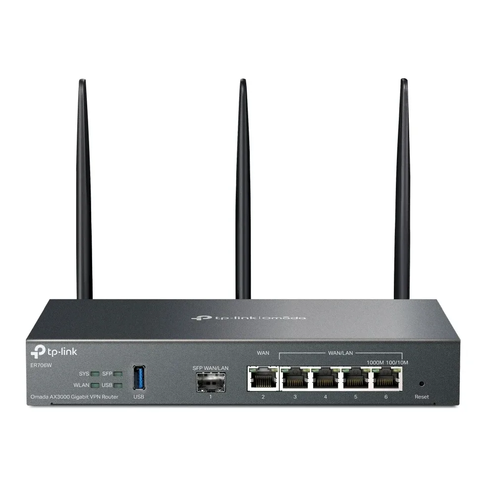 TP-Link Omada ER706W AX3000 WiFi 6 Gigabit VPN All-in-One Gateway Router