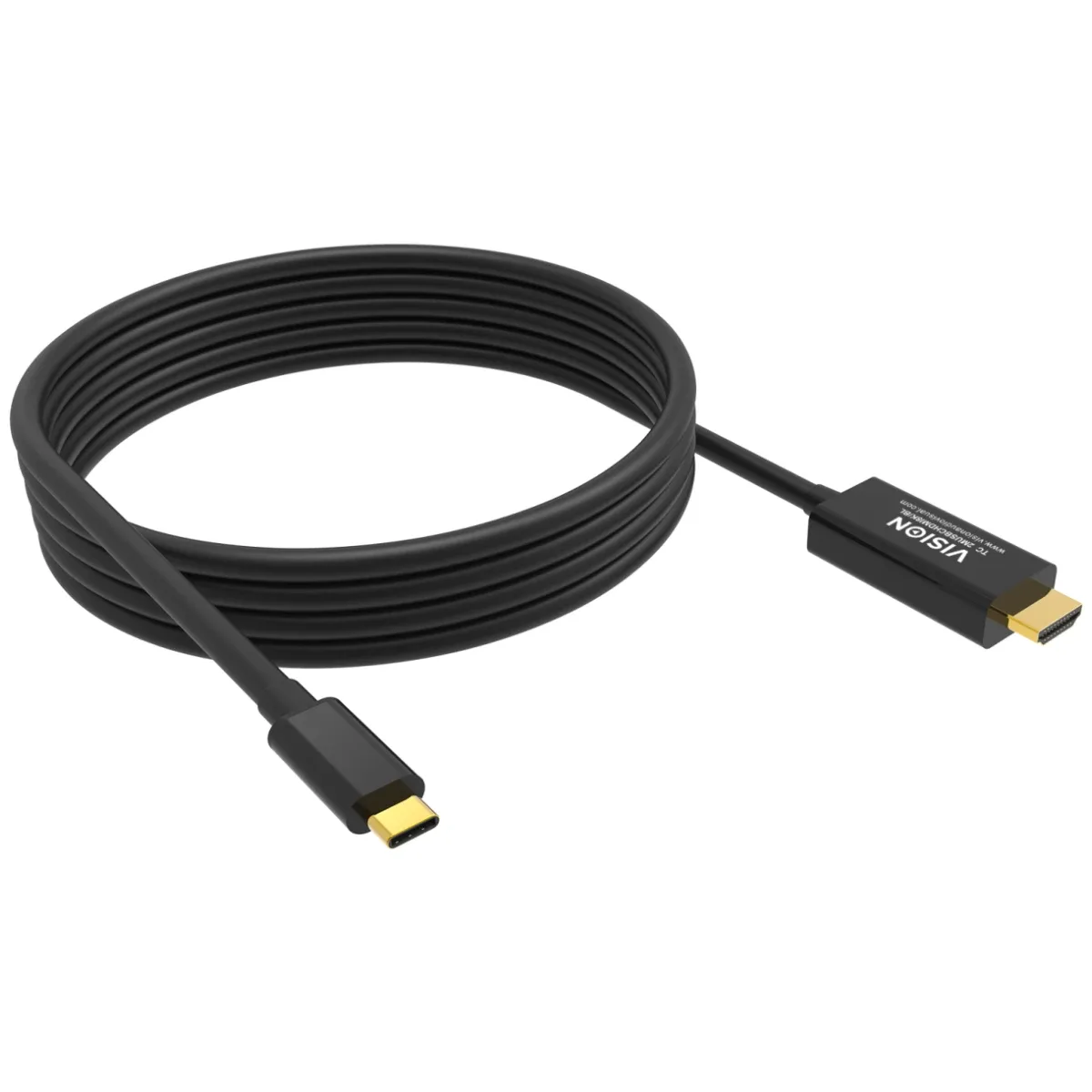 2 m USB C to HDMI cable - 8K at 60 Hz - USB C 3.2 (m) to HDMI (m) - outer diameter 4.5 mm - 48 Gbps - 32 AWG - black