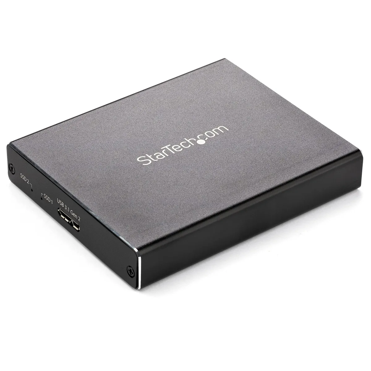 StarTech Dual-Slot Hard Drive Enclosure for M.2 SATA SSDs - USB 3.1 (10Gbps) - Aluminum - M.2 to SATA - Raid Drive Enclosure (SM22BU31C3R)