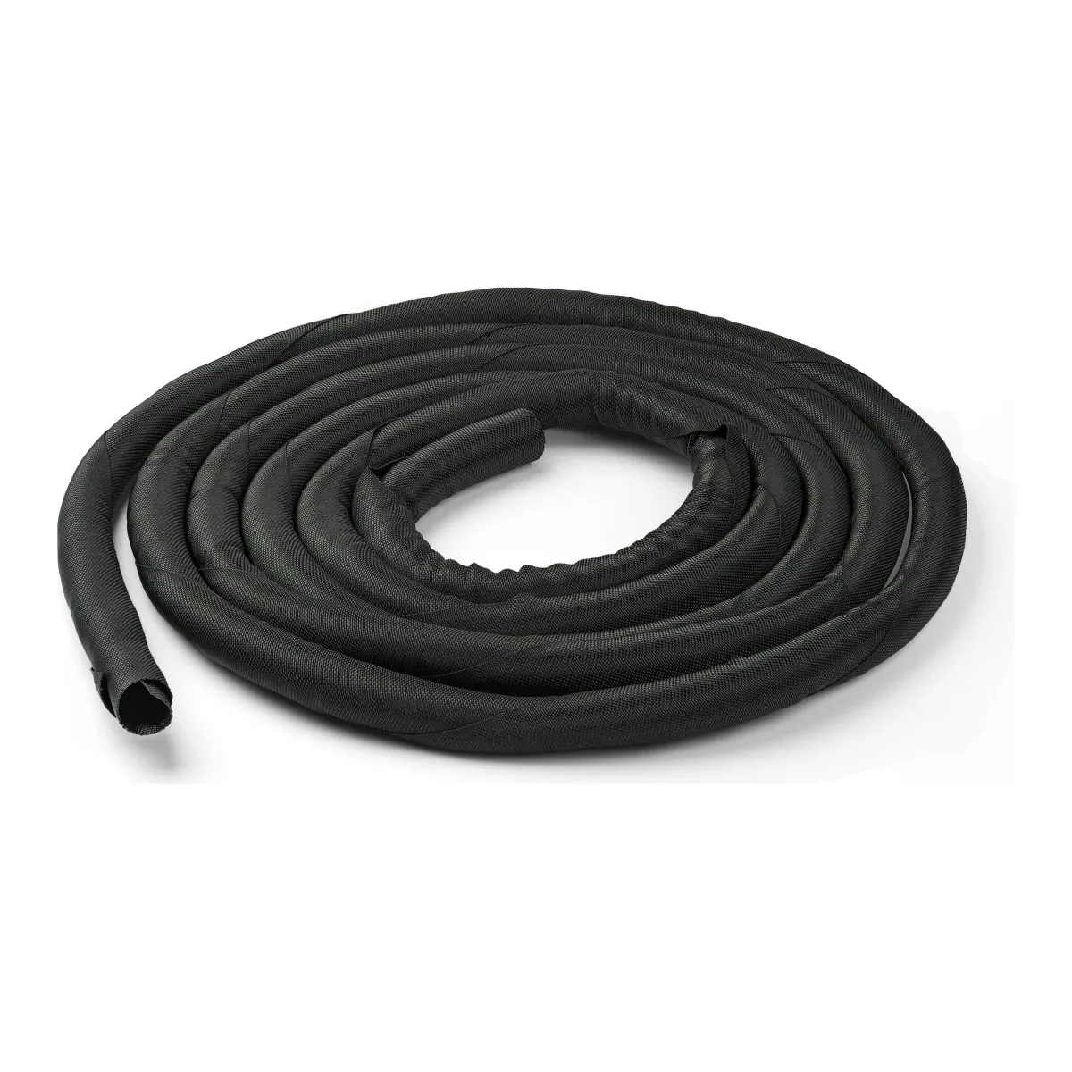 Startech 15' (4.6m) Cable Management Sleeve, Flexible Coiled Cable Wrap, 1-1.5" diameter Expandable Sleeve, Polyester Cord Manager/Protector/Concealer, Black Trimmable Cable Organizer - Cable & Wire Hider (WKSTNCM2) - Cable concealer - black - 4.6 m