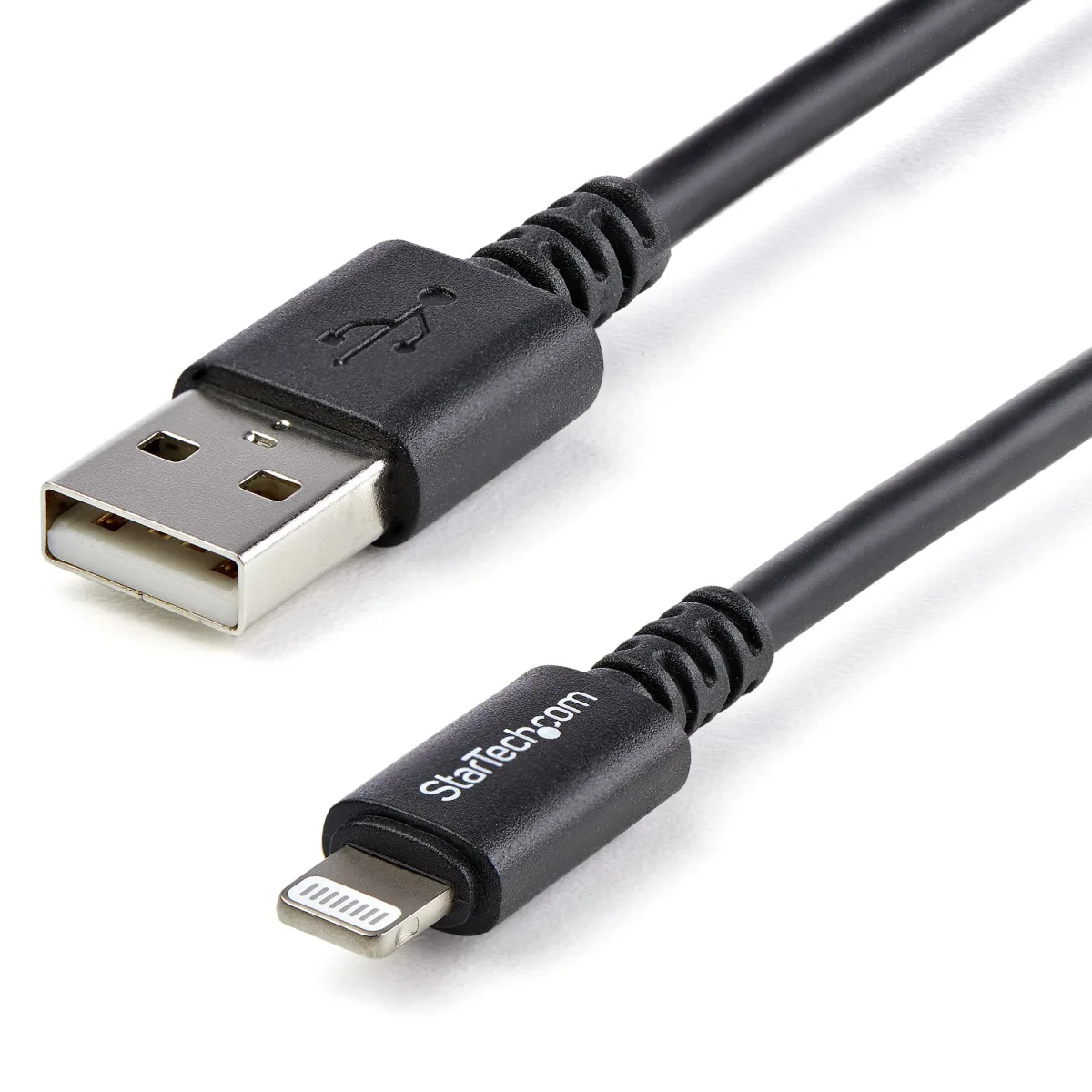 Startech 3m (10ft) Long Black Apple® 8-pin Lightning Connector to USB Cable for iPhone / iPod / iPad - Charge and Sync Cable (USBLT3MB)