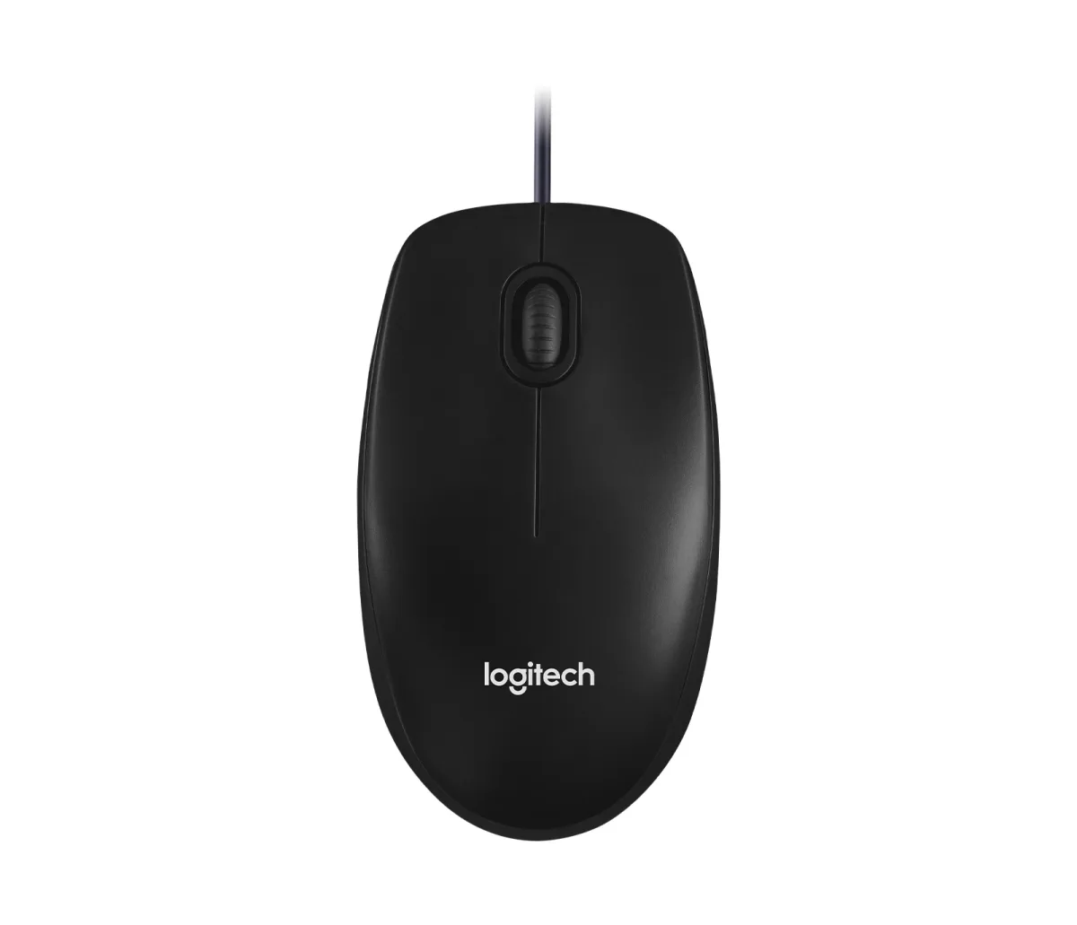Logitech M100 - Mouse - full size - right and left-handed - optical - 3 buttons - wired - USB - black