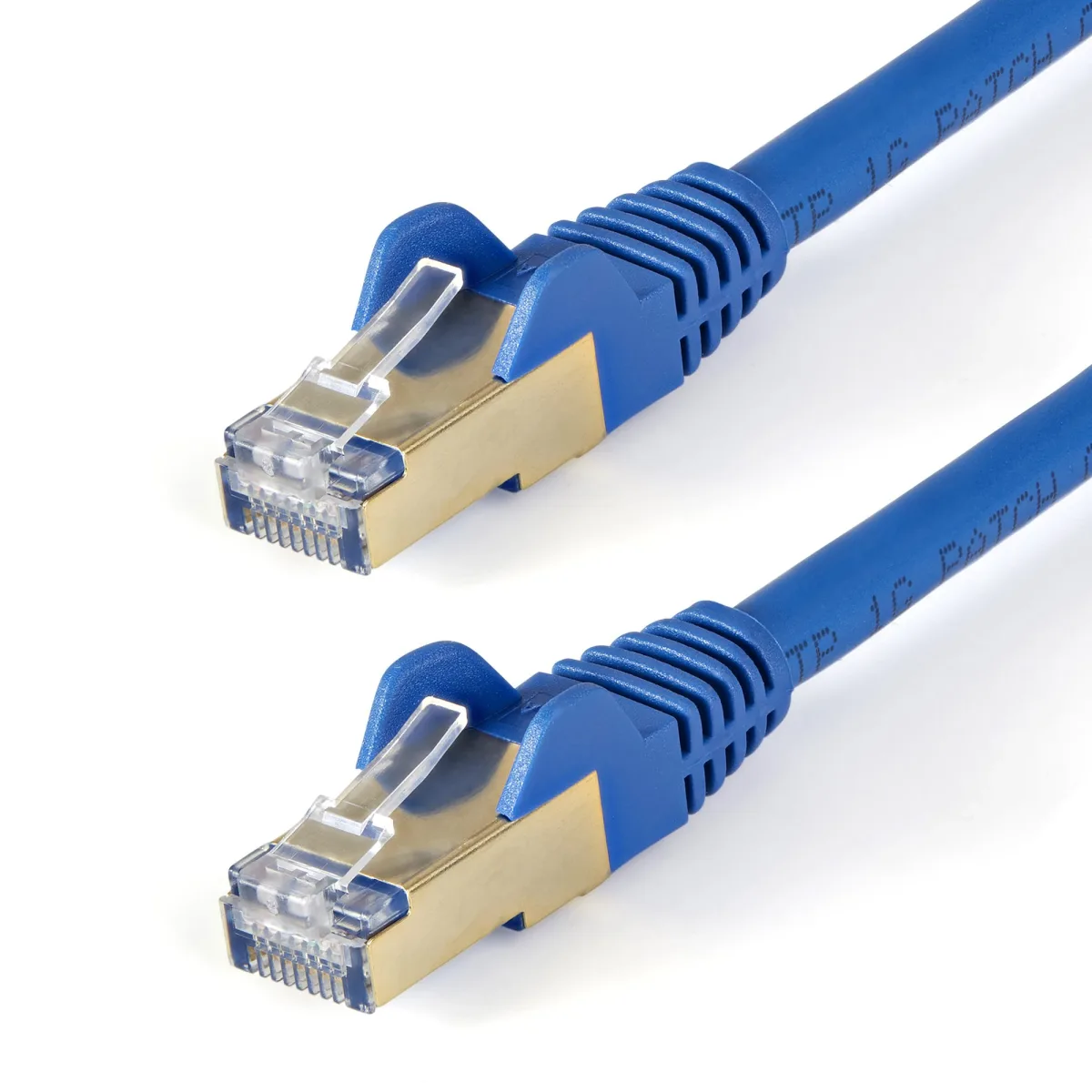 Startech 10m CAT6A Ethernet Cable, 10 Gigabit Shielded Snagless RJ45 100W PoE Patch Cord, CAT 6A 10GbE STP Network Cable w/Strain Relief, Blue, UL Certified Wiring/TIA - Category 6A - 26AWG (6ASPAT10MBL)