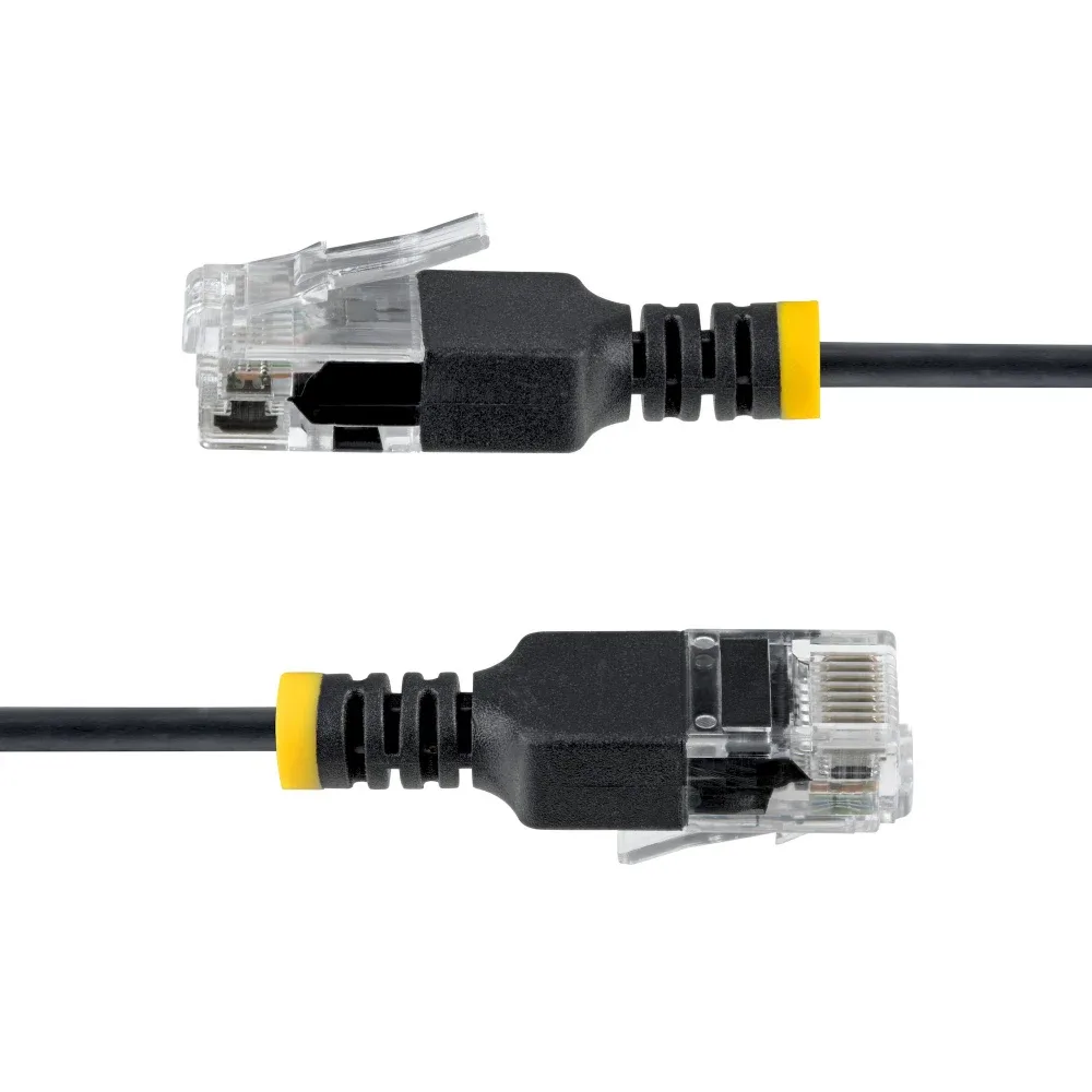 Startech - Patch cable - RJ-45 (M) to RJ-45 (M) - 2.6 mm - UTP - CAT 6a - snagless, ultra-slim, stranded copper - black