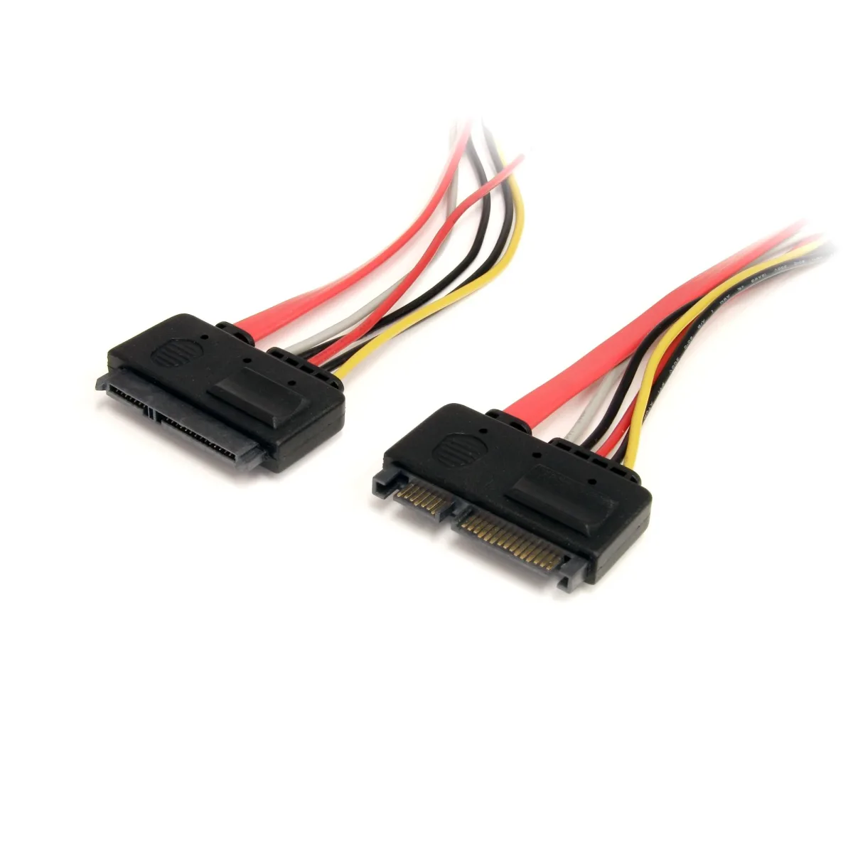 StarTech 12in 22 Pin SATA Power and Data Extension Cable - 1ft SATA data power Extension - 12 inch SATA Extension - SATA extension cable - SATA combo (F) to SATA combo (M) - 30.5 cm - red