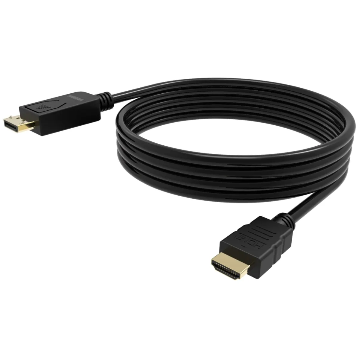 2 m DisplayPort to HDMI cable - 8k at 60 hz - DP version 1.4 - gold connectors - HDMI 2.1 supports hotplug - DP (m) to HDMI (m) - outer diameter 6.0 mm - 30 awg - black