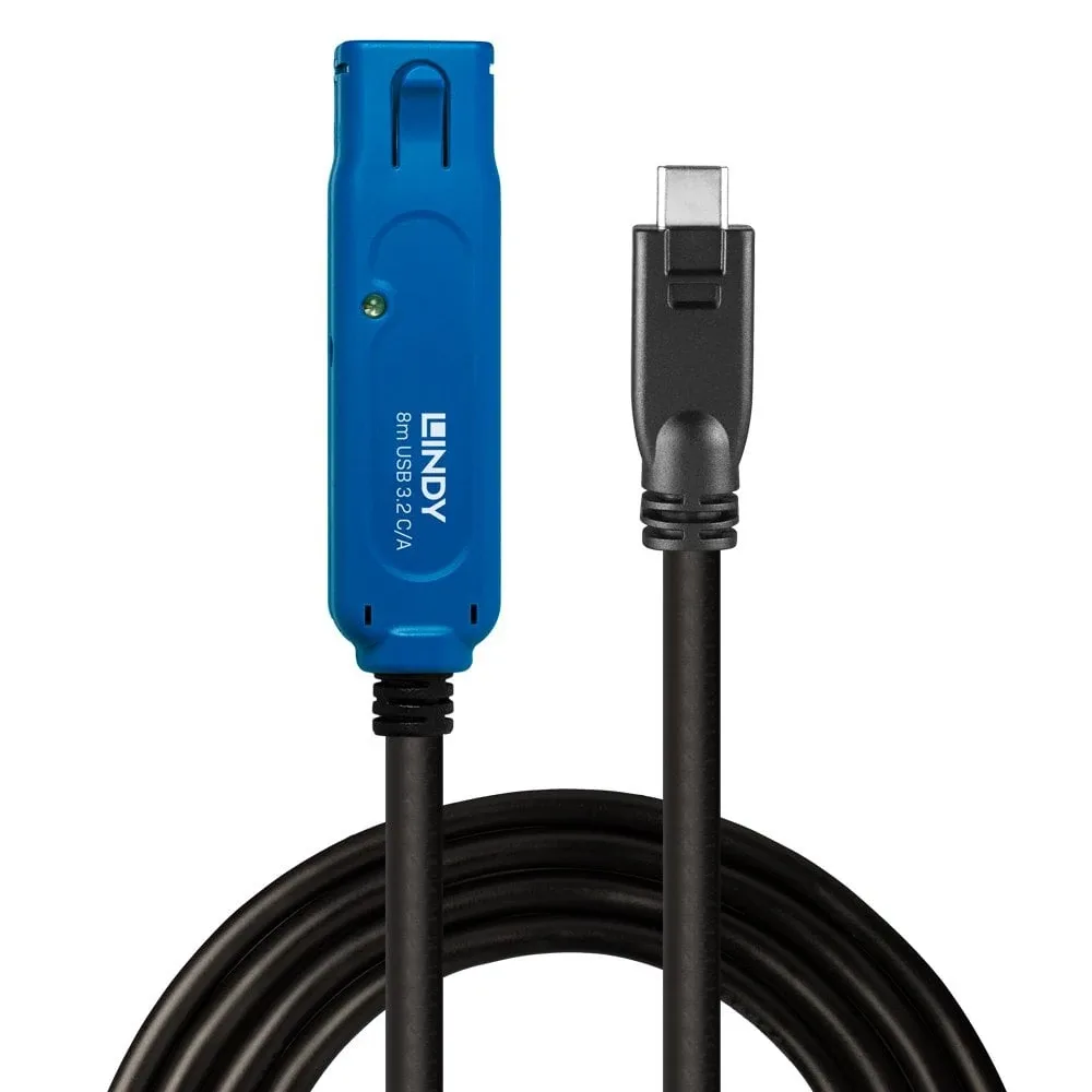 Lindy 43381 8M USB 3.2 Gen 1 C/A Active Extension Pro
