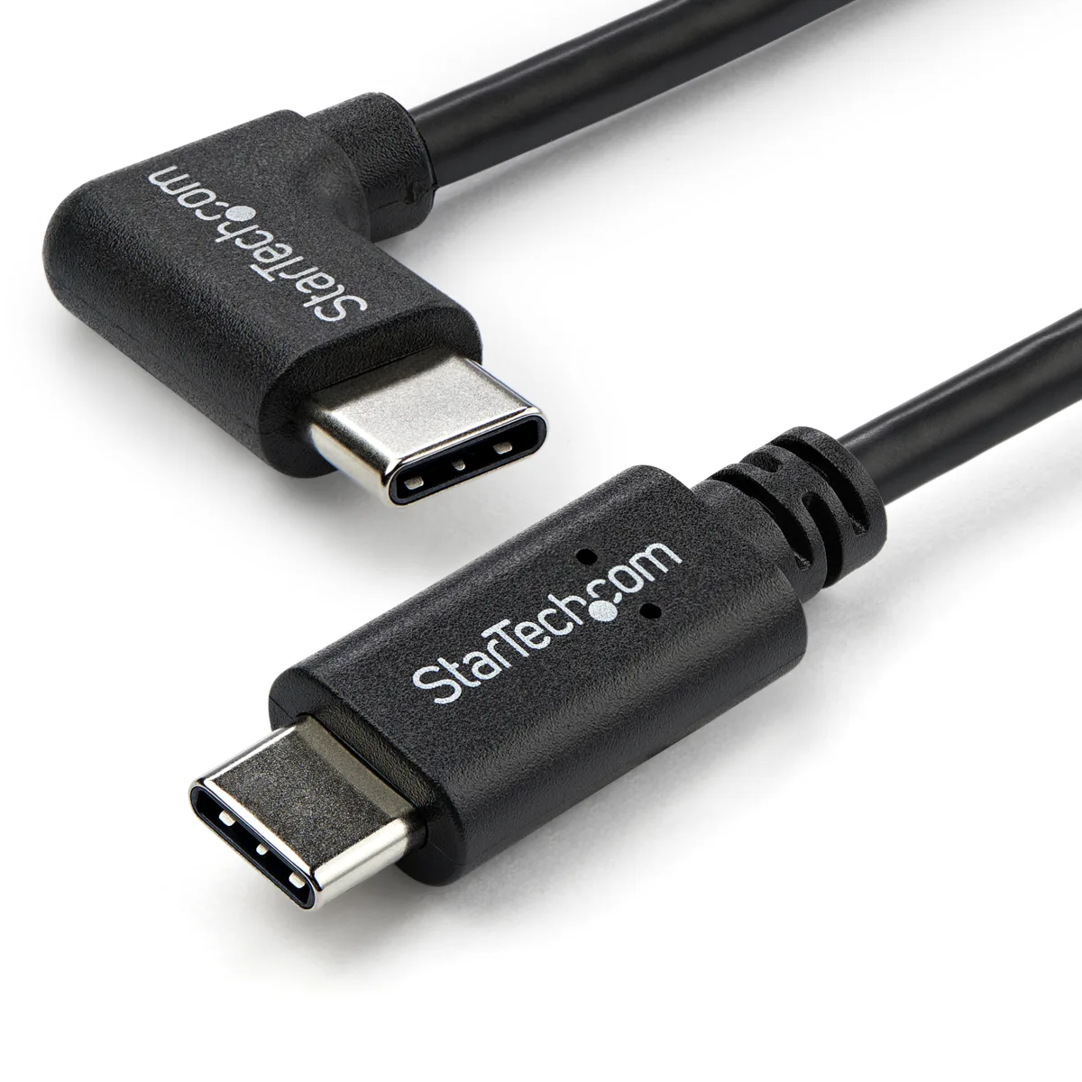 StarTech Right Angle USB-C Cable - 1m / 3 ft - Reversible - M/M - USB Type C Cable - USB-C Charge Cable - USB C to USB C Cable (USB2CC1MR)