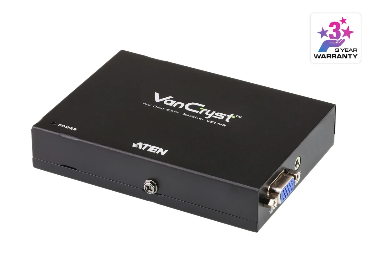 ATEN VanCryst VE170R Cat 5 Audio/Video Receiver Unit - Video/audio extender - receiver - up to 300 m