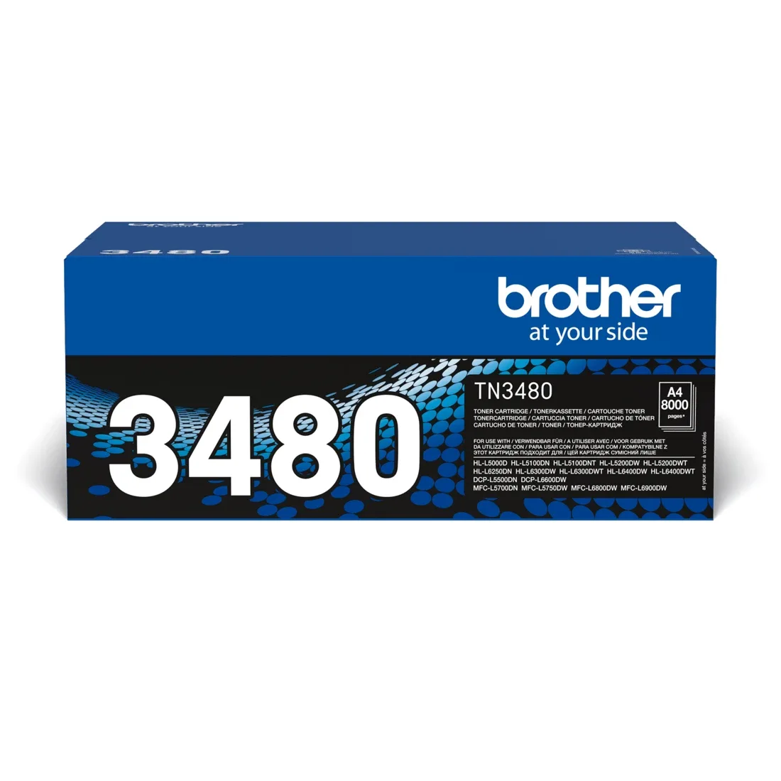 Brother TN3480 - High Yield - black - original - toner cartridge - for Brother HL-L5100, L5200, L6300, L6400, L6450, MFC-L5700, L6800, L6900, L6950, L6970