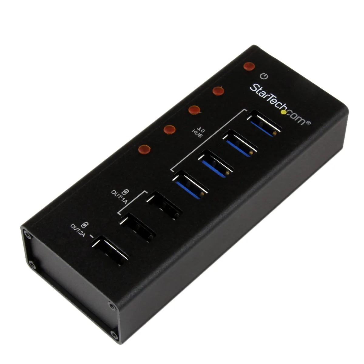 Startech 7 Port USB 3.0 Charging Hub - 4 x USB-A, 3 x USB-A Dedicated Charging Ports - Powered Mountable USB Charging Station (ST4300U3C3) - Hub - 4 x SuperSpeed USB 3.0 - desktop - for P/N: PEXUSB3S3GE, SVA12M5NA, USB312SAT3CB, USB315CB2M, USBLT1MWS, USBLTM1MBK, USBLTM1MWH
