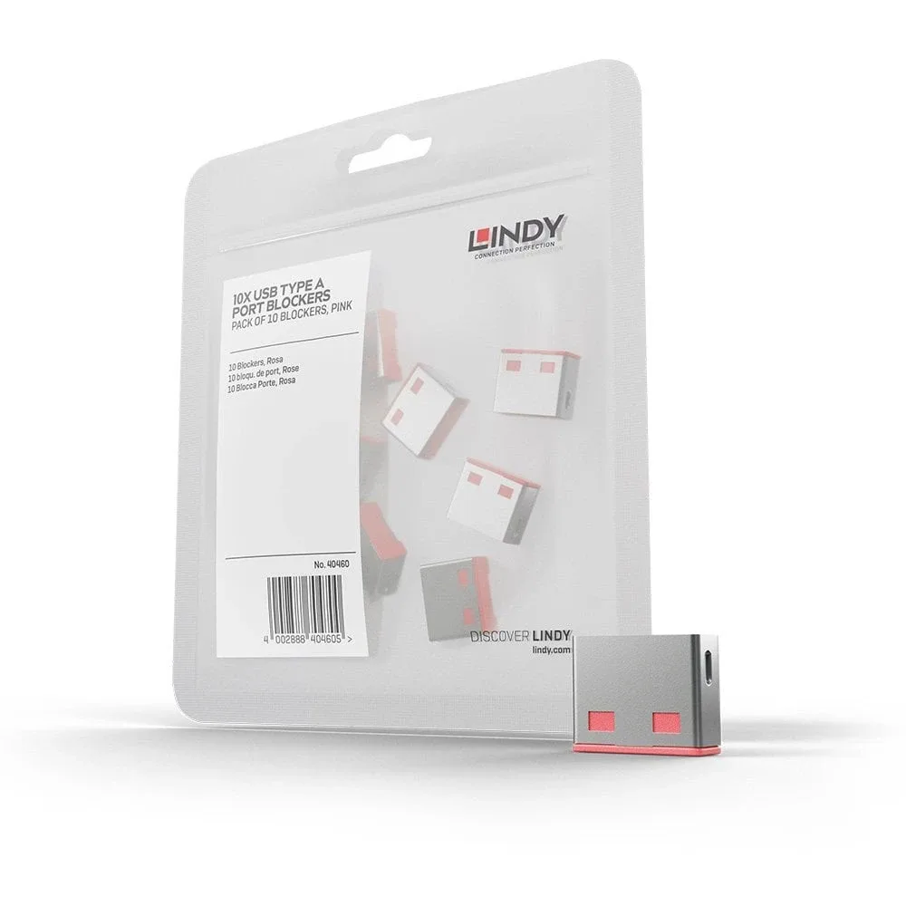 Lindy 40460 USB Port Locks Pink Expansion Kit for No. 40450