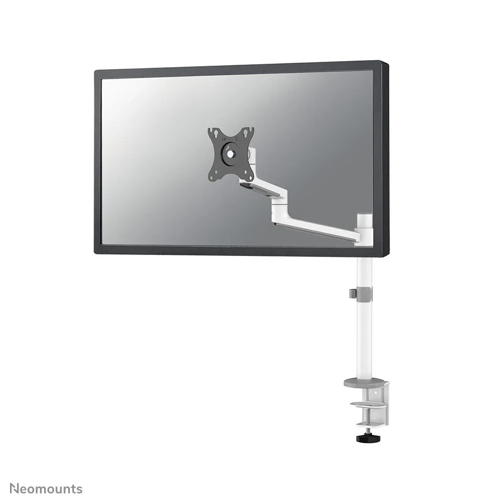 Neomounts DS60-425WH1 - Mounting kit (articulating arm) - full-motion - for Monitor - steel - white - screen size: 17"-27" - desk-mountable