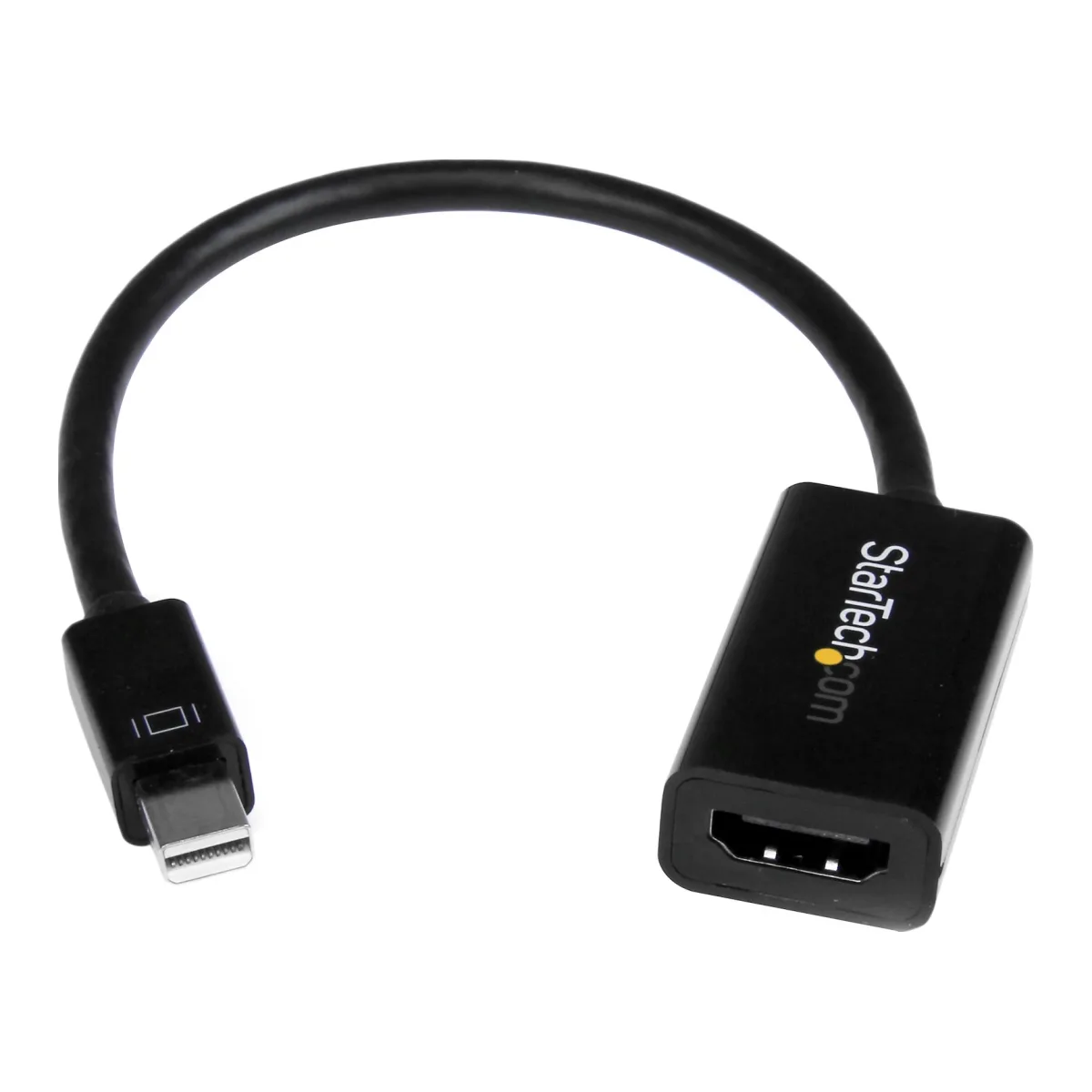 StarTech Mini DisplayPort to HDMI Audio / Video Converter - mDP 1.2 to HDMI Active Adapter for Ultrabook / Laptop - 4K @ 30Hz - Black (MDP2HD4KS)