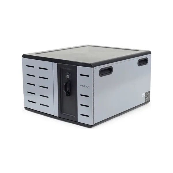 Ergotron Zip12 Charging Desktop Cabinet - Cabinet unit for 12 tablets / notebooks - steel - black, silver - screen size: up to 14