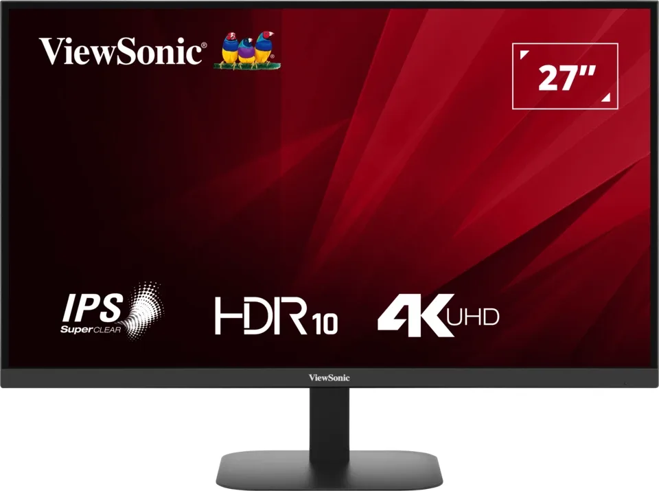 ViewSonic VA2708-4K-HD - LED monitor - 27" - 3840 x 2160 4K @ 60 Hz - IPS - 250 cd/m² - 1200:1 - HDR10 - 4 ms - HDMI, DisplayPort