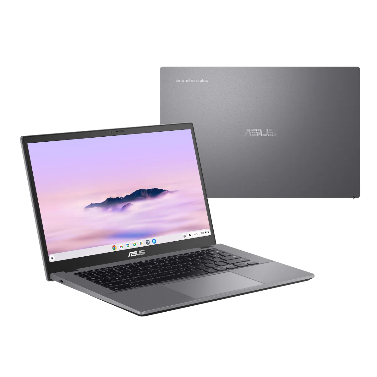 ASUS Chromebook Plus Enterprise CB34 CB3402CVA-MW0586 - 180-degree hinge design - Intel Core i3 - 1215U / up to 4.4 GHz - Chrome OS - UHD Graphics - 8 GB RAM - 256 GB SSD UFS - 14" touchscreen 1920 x 1080 (Full HD) - Wi-Fi 6E, Bluetooth - rocky grey