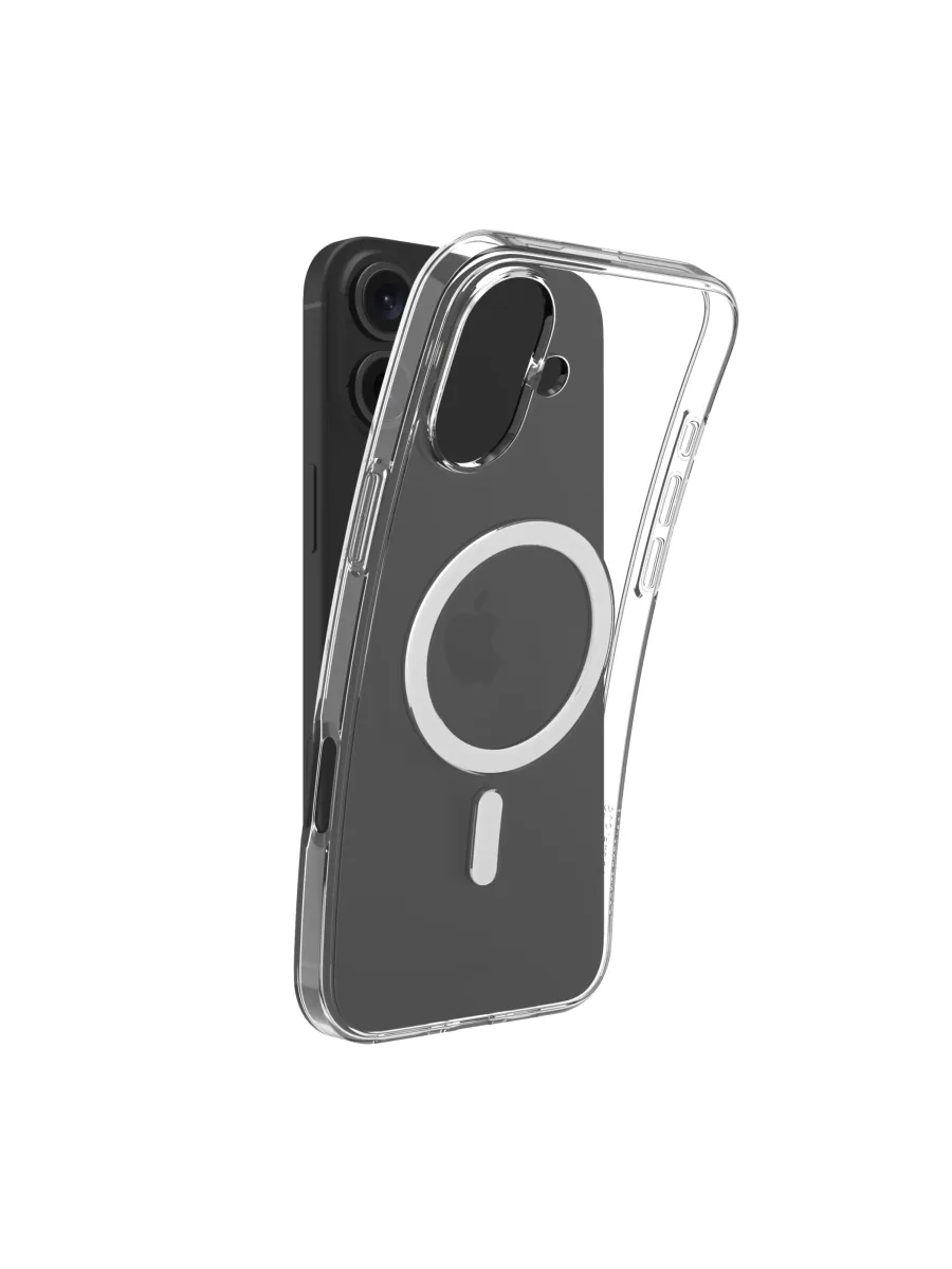 dbramante1928 Greenland - Back cover for mobile phone - MagSafe compatibility - recycled plastic - clear - for Apple iPhone 16 Plus