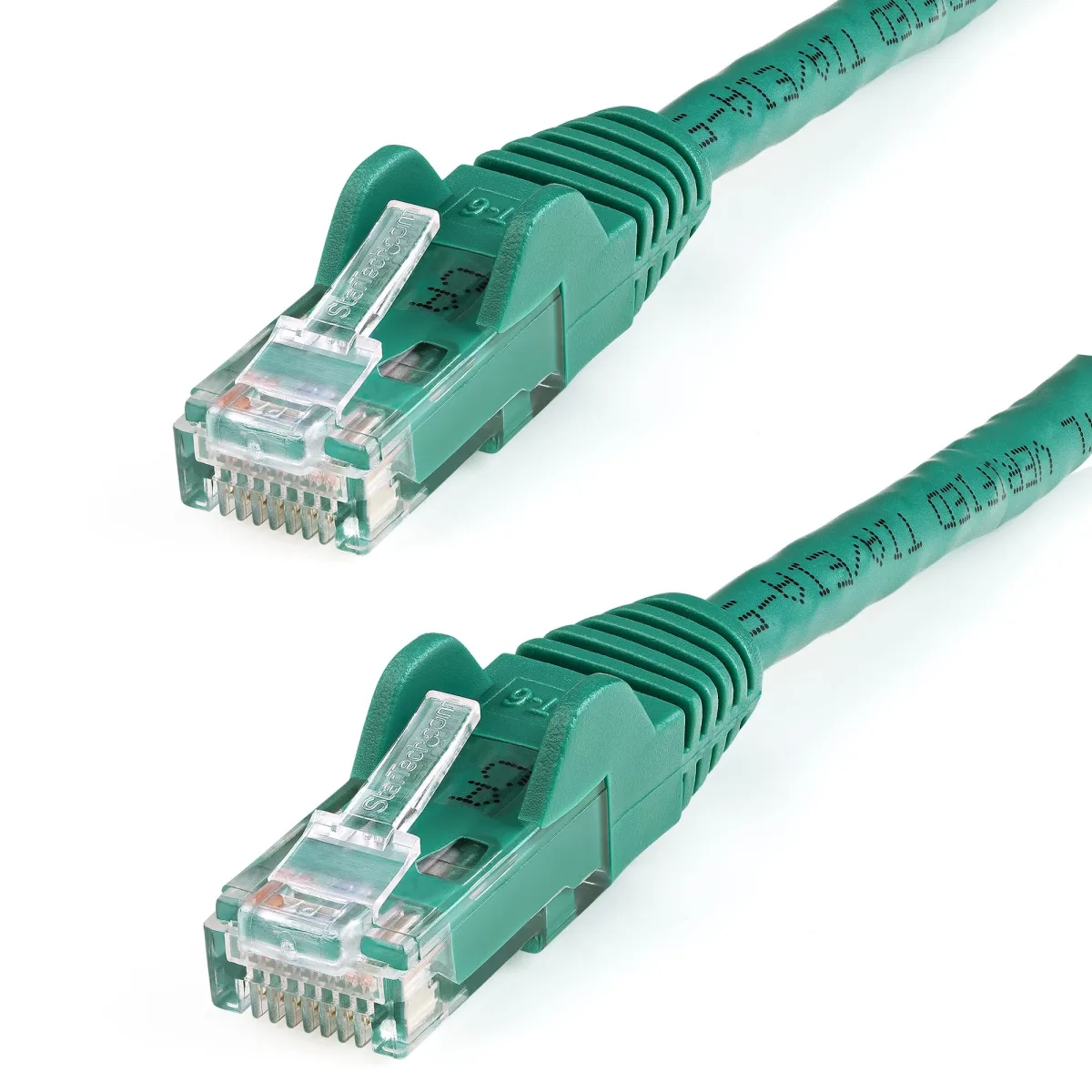 Startech 15m CAT6 Ethernet Cable, 10 Gigabit Snagless RJ45 650MHz 100W PoE Patch Cord, CAT 6 10GbE UTP Network Cable w/Strain Relief, Green, Wiring is UL Certified/TIA - Category 6 - 24AWG (N6PATC15MGN)
