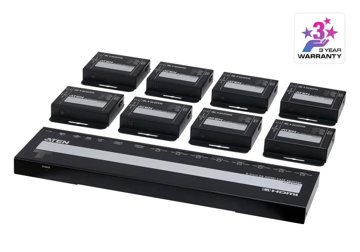 ATEN VS1828KIT - Video/audio splitter - HDMI - over CAT 6 - 8 ports - up to 50 m