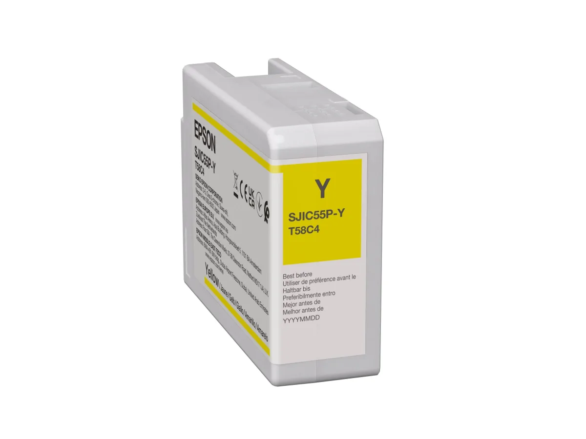 Epson C13T58C440 SJIC55(Y): Ink Cartridge for Colorworks CW-D6500/D6000 (Yello