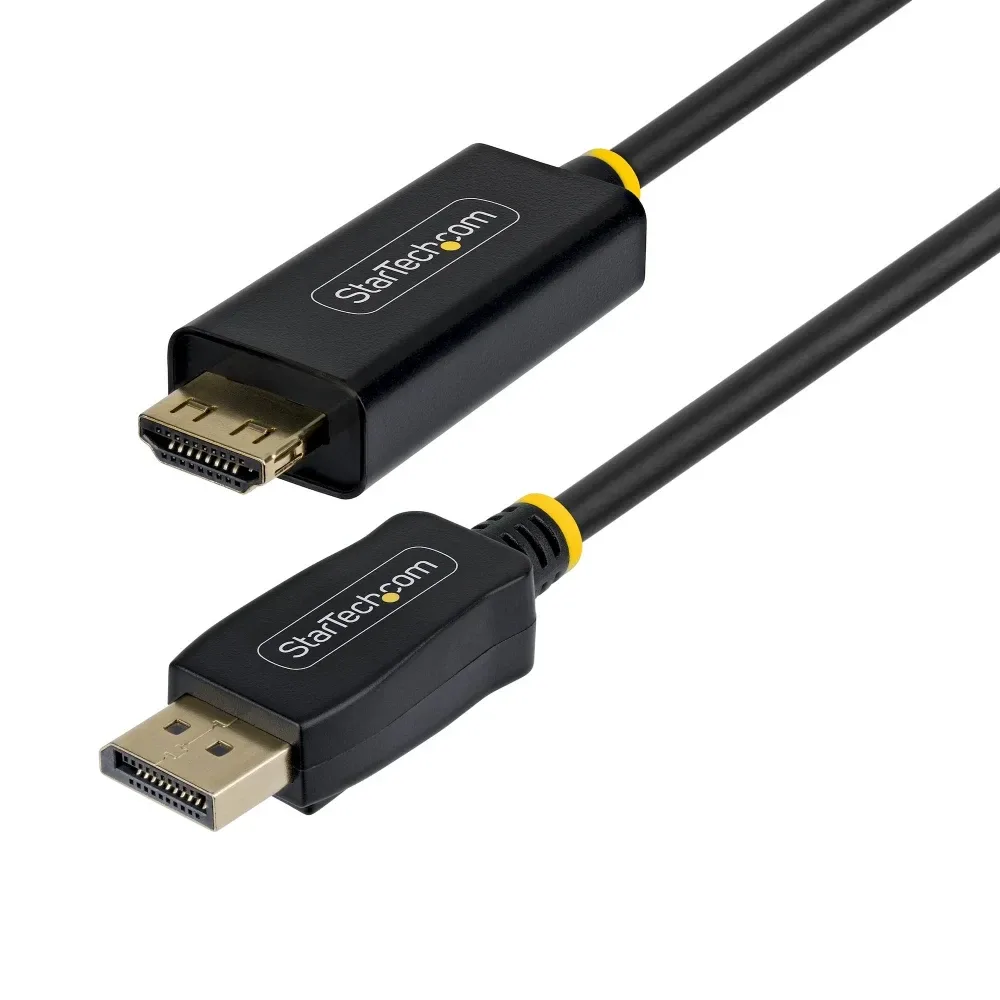 Startech - Adapter cable - DisplayPort male to HDMI male - 1 m - black - 4K60Hz support, Unidirectional, active