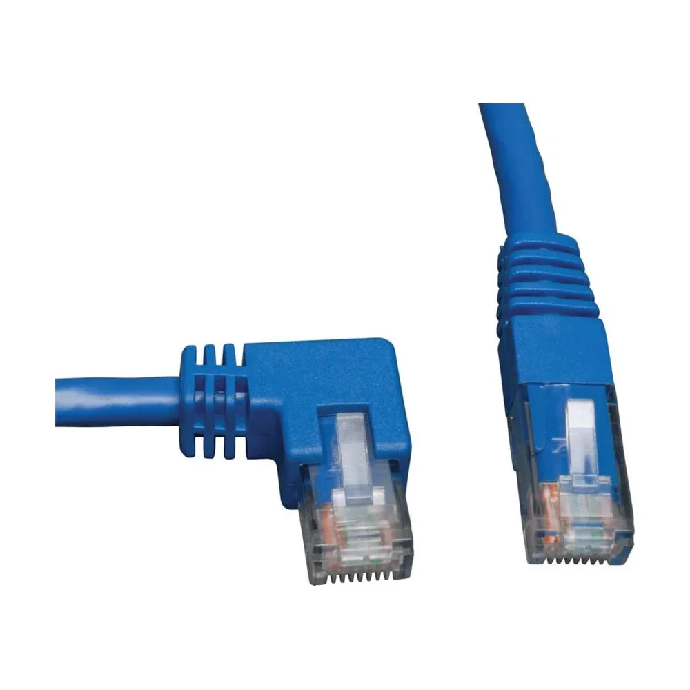 Eaton N204-010-BL-LA CAT6 Gigabit Molded Patch 10FT Blue Left Angle Cable