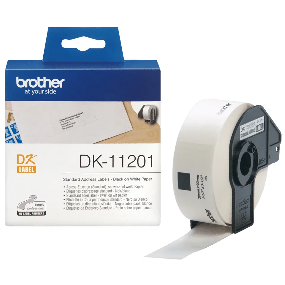 Brother DK11201 Standard Address Labels 400 Etiquetas 29X90MM