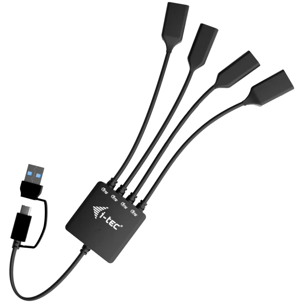 I-TEC USB-C/A CABLE HUB 4 PORTS USB-C/A TO 2X USB-C + 2X USB-A
