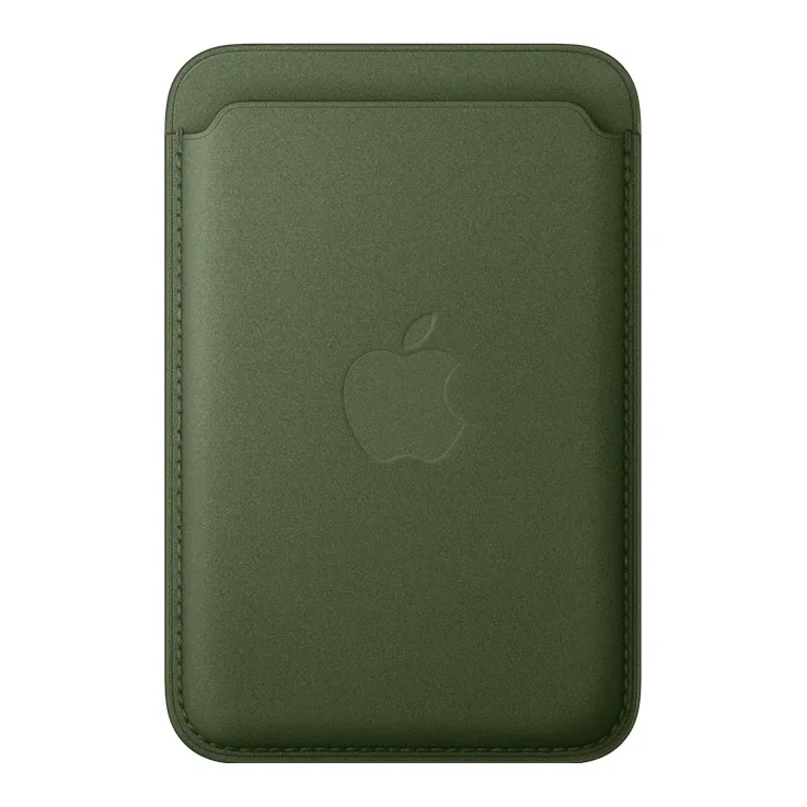 Apple - Wallet for mobile phone / credit card - MagSafe compatibility - microtwill, FineWoven - moss - for iPhone 12, 13, 14, 15, 16, 16e, 17, 17e, 18, Air