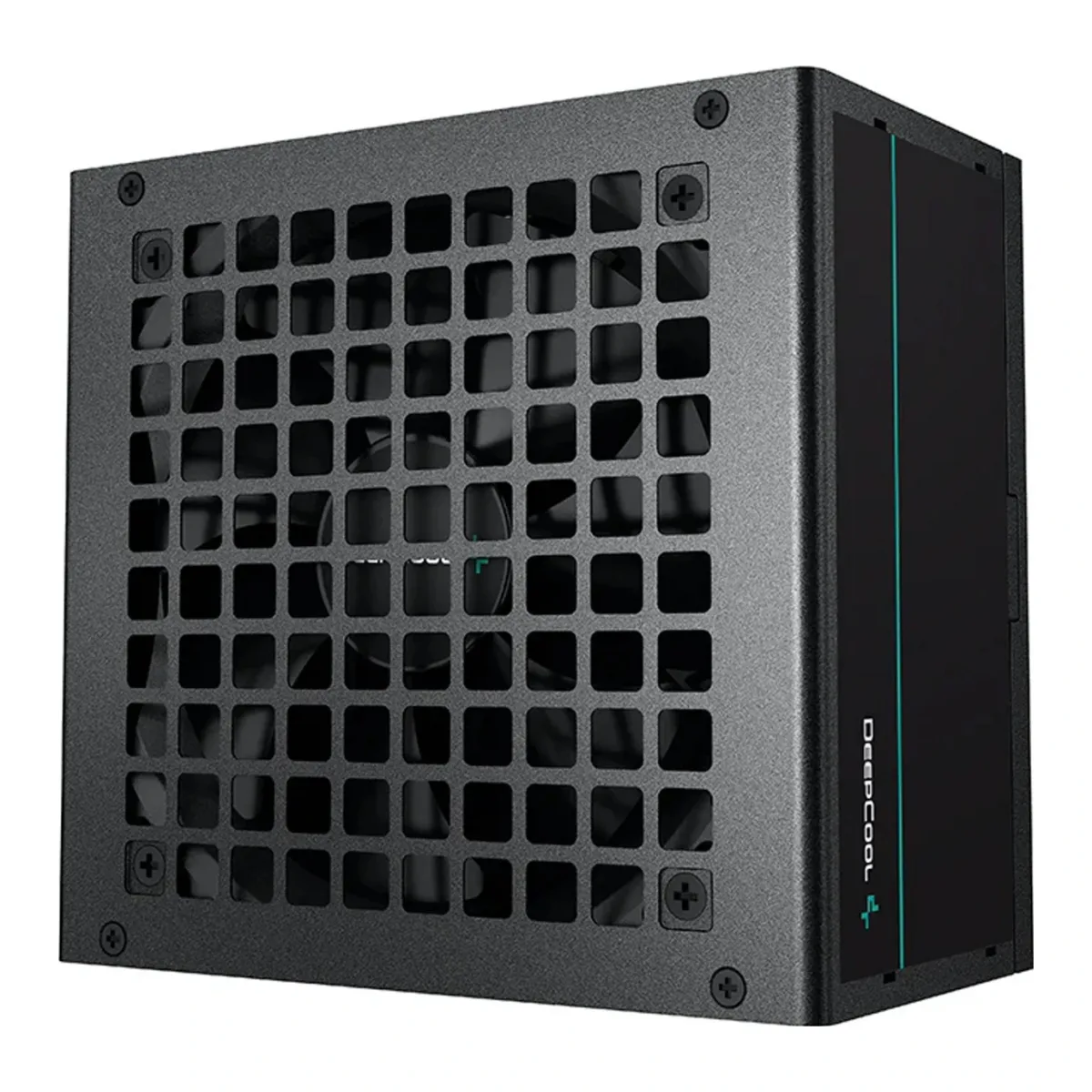 DeepCool PF500 500W PSU, 120mm Silent Hydraulic Bearing Fan, 80 PLUS White, Non Modular, UK Plug, Flat Black Cables, Efficient & Affordable