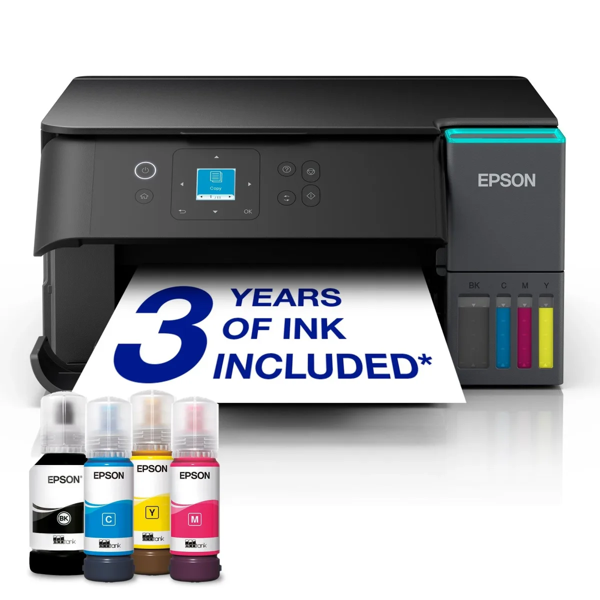 Epson EcoTank ET-2950 - Multifunction printer - colour - ink-jet - ITS - A4 (210 x 297 mm) (original) - A4/Letter (media) - up to 15 ppm (printing) - 100 sheets - Wi-Fi(ac), USB - black