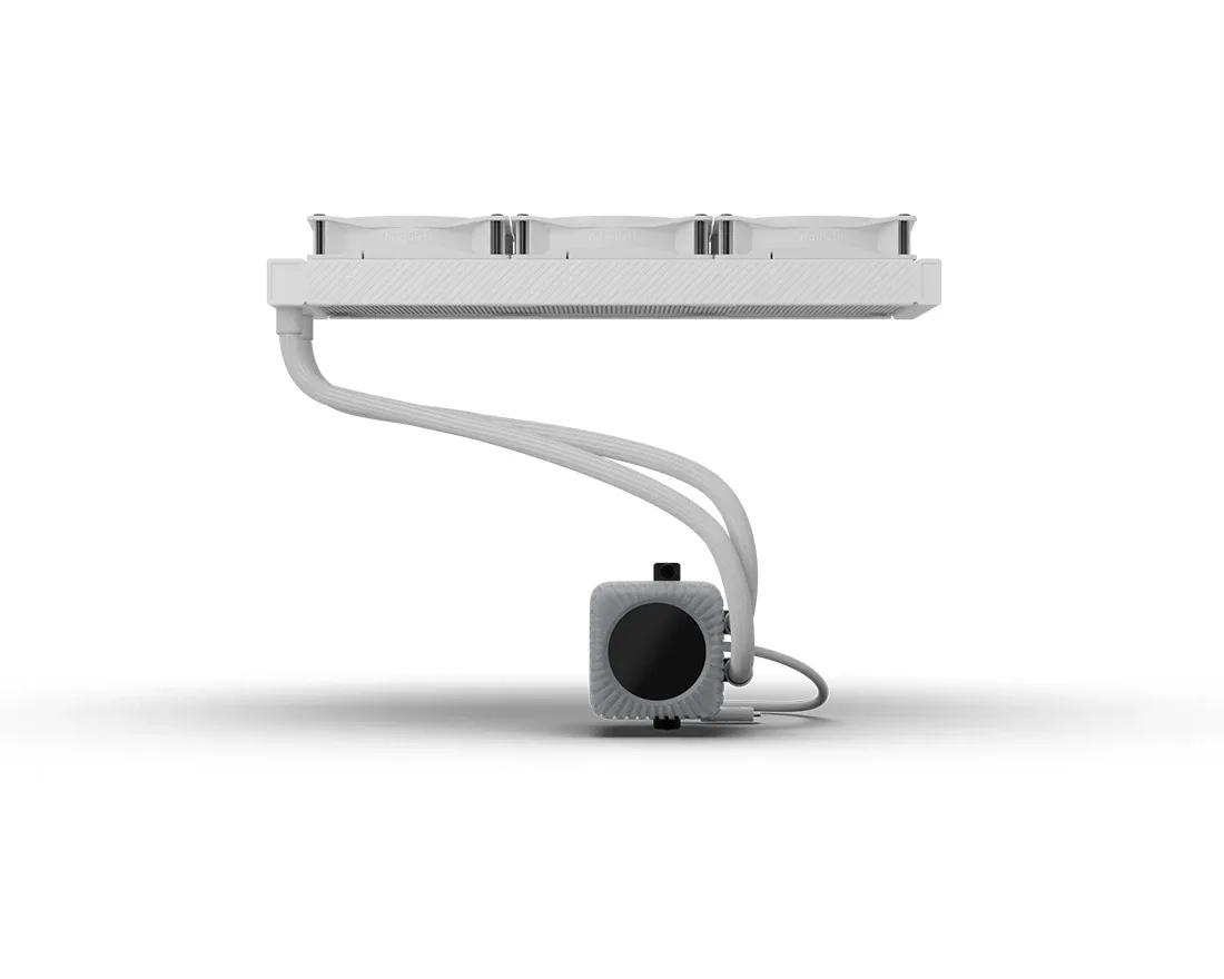 be quiet! Light Loop IO LCD 360mm White AIO CPU Liquid Cooler, IPS Display, ARGB, 3x Light Wings LX 120mm PWM Fans and IO Controller