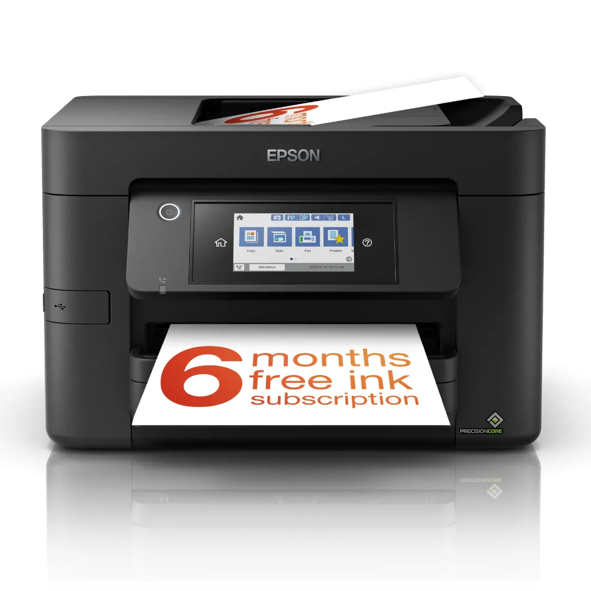 Epson WorkForce WF-4820DWF C11CJ06401 Inkjet Printer, A4, Colour, Wireless & Ethernet, All-in-One inc Fax, Duplex