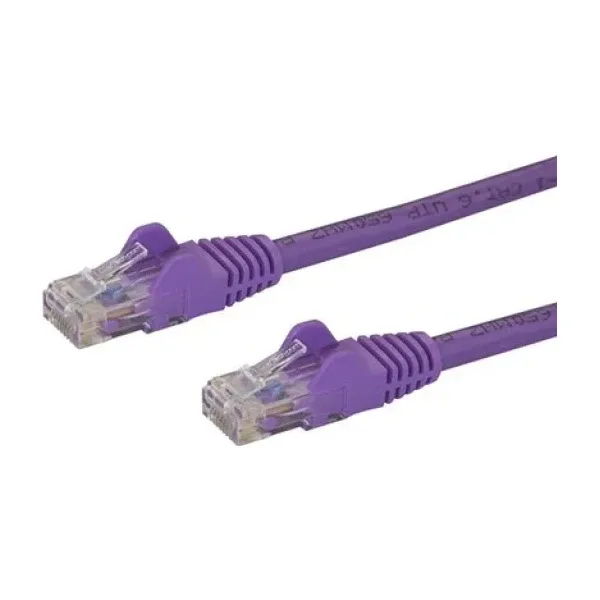 Startech 1m CAT6 Ethernet Cable, 10 Gigabit Snagless RJ45 650MHz 100W PoE Patch Cord, CAT 6 10GbE UTP Network Cable w/Strain Relief, Purple, Wiring is UL Certified/TIA - Category 6 - 24AWG (N6PATC1MPL) - Network cable - RJ-45 (M) to RJ-45 (M) - 1 m - UTP - CAT 6 - snagless, stranded - purple