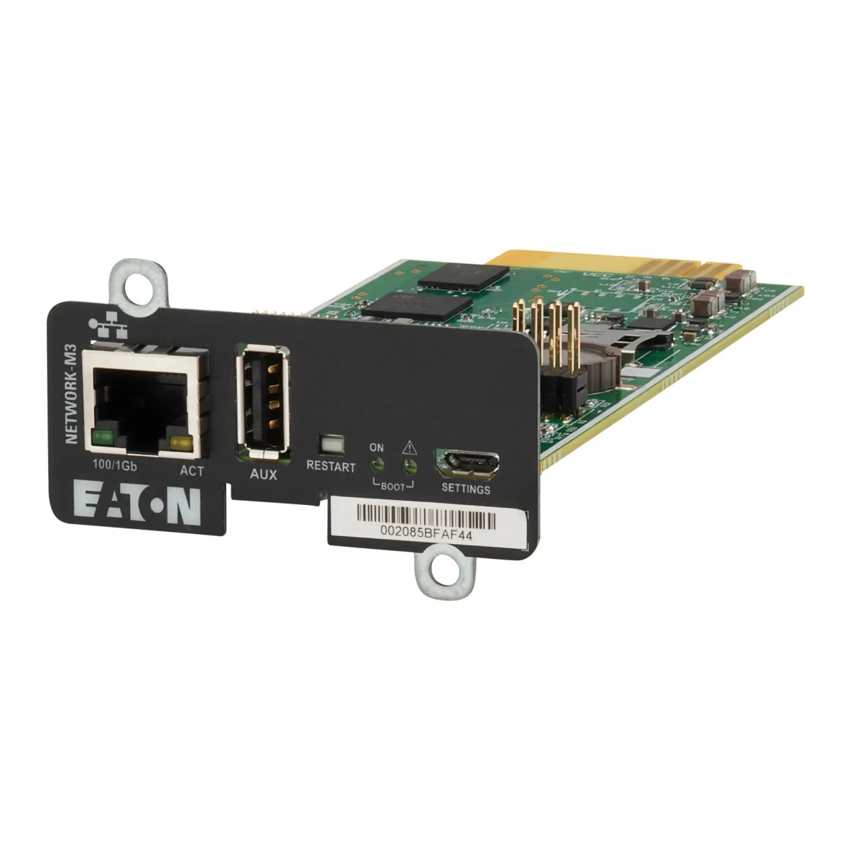 Eaton Cybersecure Gigabit NETWORK-M3 Card for UPS and PDU - Remote management adapter - Gigabit Ethernet x 1 - for P/N: 5PX3000IRTNG2, 9PX1500RT-L, 9PX2000RT-L, 9PX2200GRT-L, 9PX3000GRT-L, 9PX3000RT-L