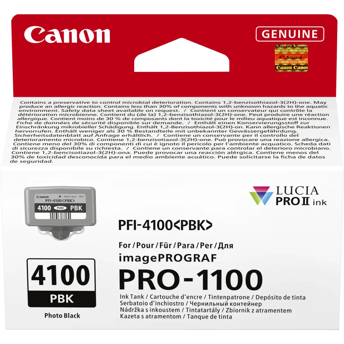 Canon PFI-4100 PBK - 80 ml - photo black - original - hanging box - ink tank - for imagePROGRAF PRO-1100