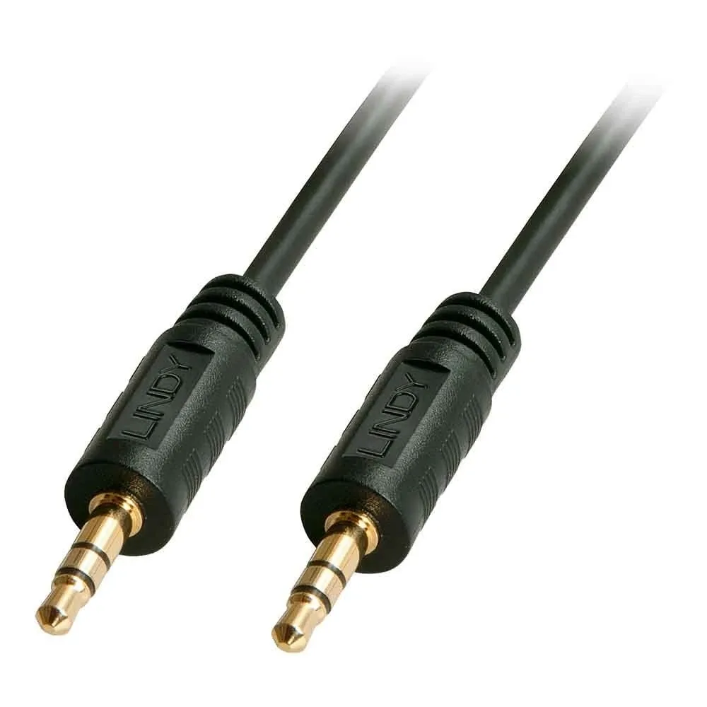 Lindy 35641 1M Multimedia Audio Cable 3.5MM Male / 3.5MM Male