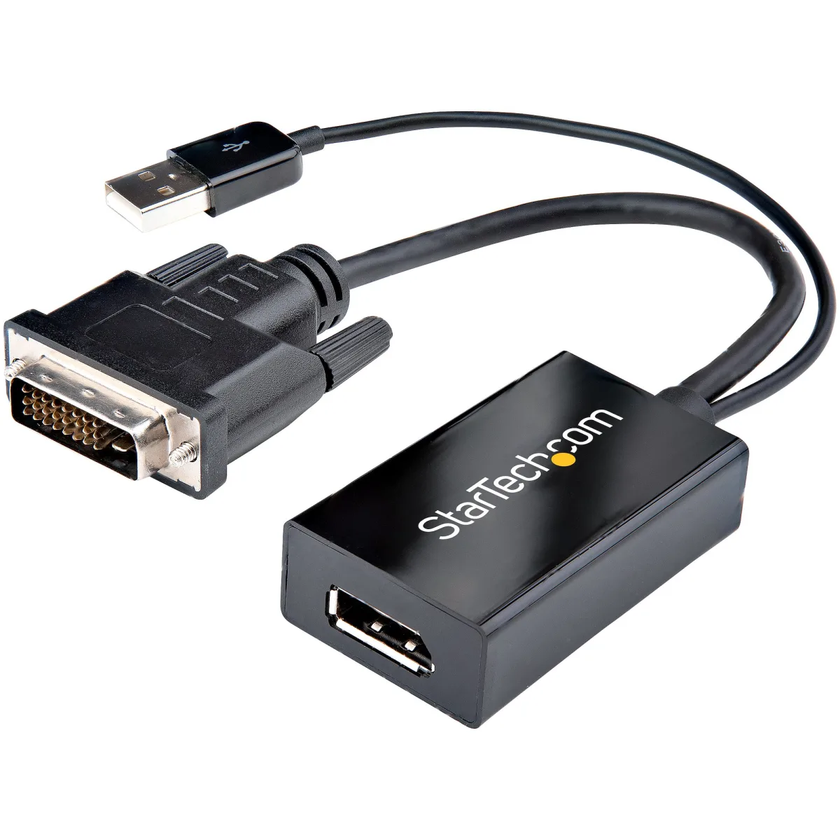 StarTech DVI to DisplayPort Adapter - USB Power - 1920 x 1200 - DVI to DisplayPort Converter - Video Adapter - DVI-D to DP (DVI2DP2) - Adapter - dual link - DVI-D (M) to DisplayPort (F) - USB power