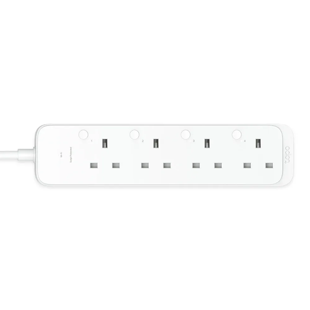 Tapo P304M V1 - Smart power strip - AC 250 V - Wi-Fi - input: power - output connectors: 4 (Type G) - 1.5 m cord