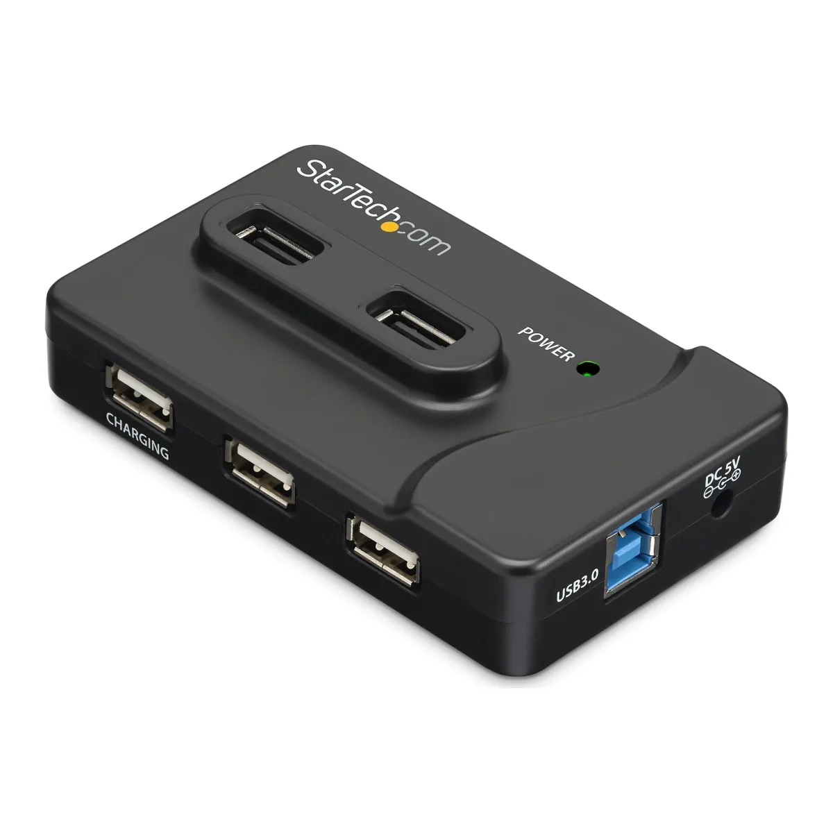 Startech 7 Port USB Hub - 2 x USB 3A, 4 x USB 2A, 1 x Dedicated Charging Port - Multi Port Powered USB Hub with 20W Power Adapter (ST7320USBC) - Hub - 2 x SuperSpeed USB 3.0 + 4 x USB 2.0 - desktop - for P/N: MSDREADU3CA, SDMSDRWU3AC, USB312SAT3CB, USB315CB2M, USBLTM1MBK, USBLTM1MWH