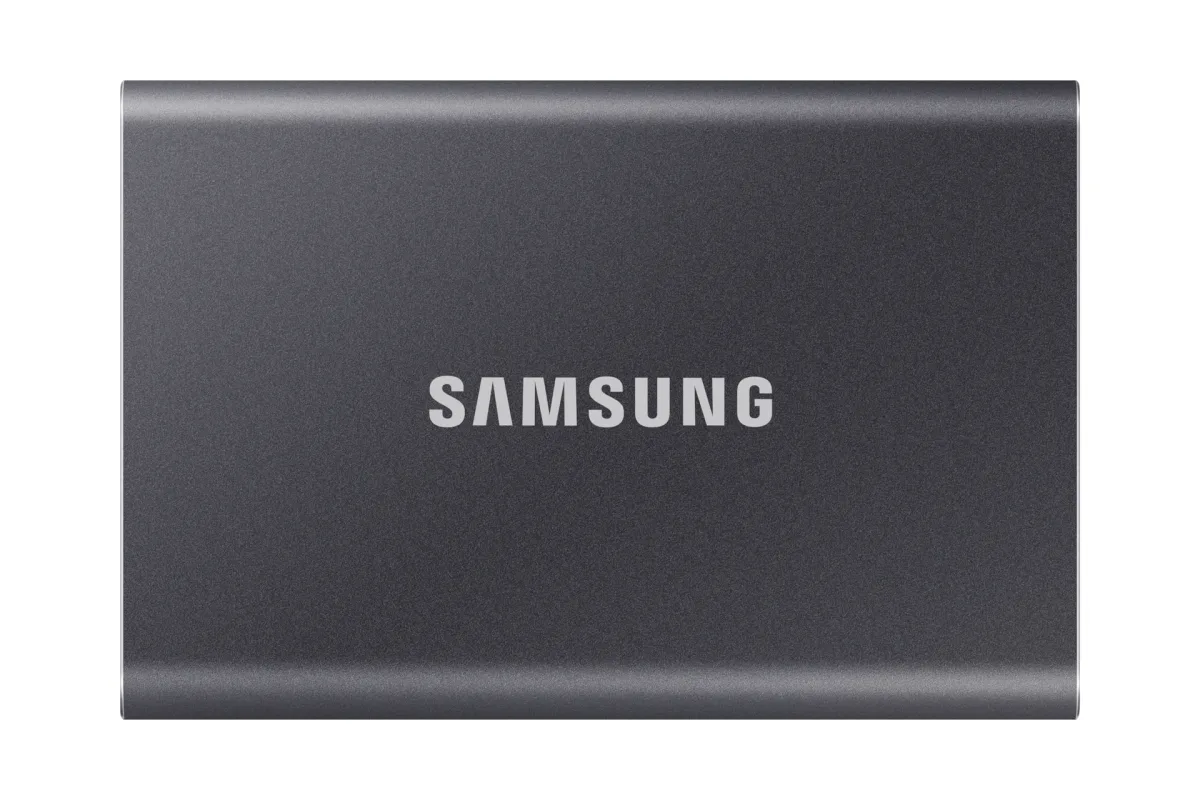 Samsung T7 MU-PC2T0T - SSD - encrypted - 2 TB - external (portable) - USB 3.2 Gen 2 (USB-C connector) - 256-bit AES - titan grey