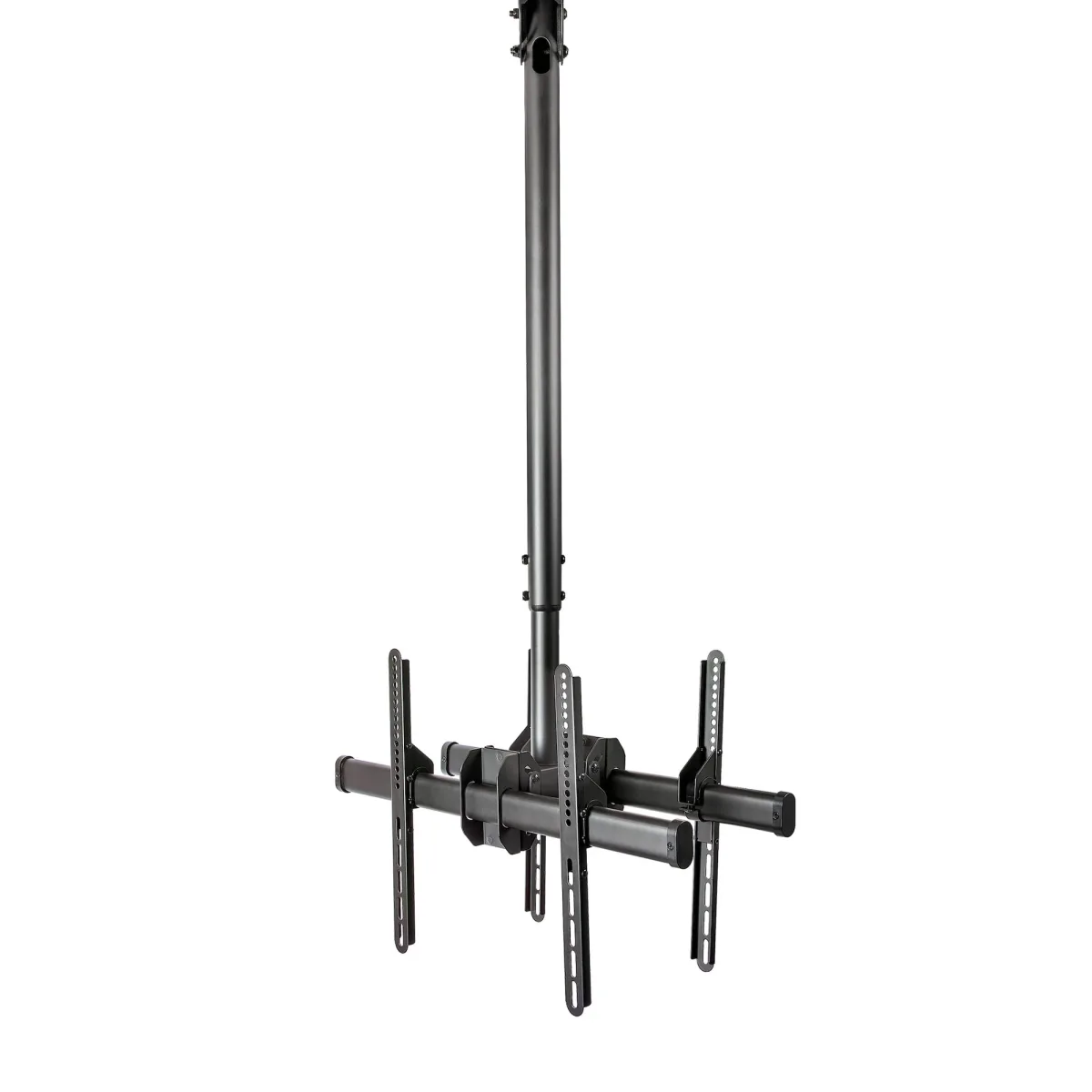 Startech Dual TV Ceiling Mount, Back-to-Back Heavy Duty Hanging Dual Screen Mount with Adjustable Telescopic 3.5' to 5' Pole, Tilt/Swivel/Rotate, VESA Bracket for 32-75" Displays - Ceiling TV Bracket (FPCEILBTB)