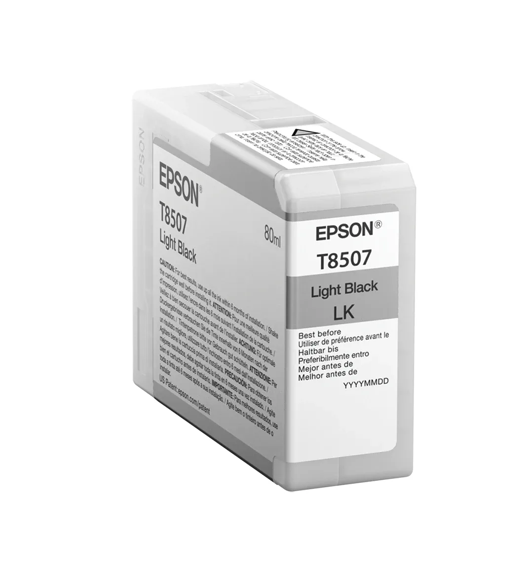 Epson Ink Cartridges, Ultrachrome HD, T8507, Singlepack, 1 x 80.0 ml Light Black